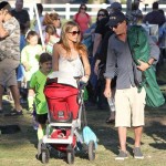 Charlie Sheen and Denise Richards at their daughter Sam's soccer game in Los Angeles (March 4).