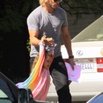 Gabriel Aubry picking up daughter Nahla from school and having some on the way to the car in Los Angeles, CA on March 2, 2012. Gabriel Aubry picking up daughter Nahla from school and having some on the way to the car in Los Angeles, CA on March 2, 2012.