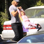 Gabriel Aubry picking up daughter Nahla from school and having some on the way to the car in Los Angeles, CA on March 2, 2012. Gabriel Aubry picking up daughter Nahla from school and having some on the way to the car in Los Angeles, CA on March 2, 2012.