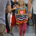Model Heidi Klum takes her kids Leni, Henry, Johan and Lou to the movies in Century City, California on March 3, 2012