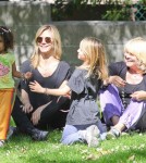 Heidi Klum spending the day at the park with her parents and kids in Santa Monica (March 27)