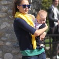 Actress Jessica Alba and husband Cash Warren take their daughters Honor and Haven to the Coldwater Canyon Park in Beverly Hills, CA on February 18, 2012.