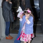 Katie Holmes takes her daughter Suri Cruise to Make Meaning for an afternoon of fun in New York City, NY on March 25, 2012.