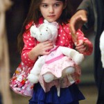 Katie Holmes and Suri Cruise step out for dinner at Joanne on the Upper West Side in New York City, NY on March 21, 2012.