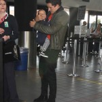 Orlando Bloom arrives at LAX Airport with his son Flynn to catch a flight out of town on March 4, 2012 in Los Angeles, CA. Orlando Bloom arrives at LAX Airport with his son Flynn to catch a flight out of town on March 4, 2012 in Los Angeles, CA.
