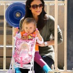 Bethenny Frankel takes her daughter Bryn Hoppy to a playground.