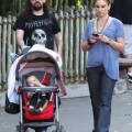 Drea de Matteo and fiance Shooter Jennings take their kids Alabama and Waylon to the Los Angeles Zoo in Los Angeles, California on April 7, 2012.