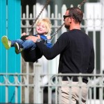 Actor Liev Schreiber Out with His Boys at the Park