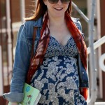 Alyson Hannigan shows off her baby bump in a dress while doing some shopping in Los Angeles. The "How I Met Your Mother Star", who is currently expecting her second child with husband Alexis Denisof, was all smiles as she walked to her car. Alyson Hannigan shows off her baby bump in a dress while doing some shopping in Los Angeles. The "How I Met Your Mother Star", who is currently expecting her second child with husband Alexis Denisof, was all smiles as she walked to her car.