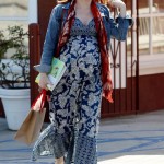 Alyson Hannigan shows off her baby bump in a dress while doing some shopping in Los Angeles. The "How I Met Your Mother Star", who is currently expecting her second child with husband Alexis Denisof, was all smiles as she walked to her car. Alyson Hannigan shows off her baby bump in a dress while doing some shopping in Los Angeles. The "How I Met Your Mother Star", who is currently expecting her second child with husband Alexis Denisof, was all smiles as she walked to her car.