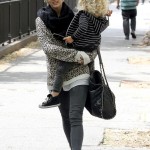 Ashlee Simpson and Vincent Piazza take her son Bronx for a walk in New York City. Ashlee Simpson and Vincent Piazza take her son Bronx for a walk in New York City.
