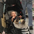 January Jones And Son Xander Shopping At Target