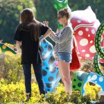 Fashion designer Nicole Richie was seen enjoying a sunny Easter day at the park, and looking at sculptures with daughter Harlow on April 8, 2012. Fashion designer Nicole Richie was seen enjoying a sunny Easter day at the park, and looking at sculptures with daughter Harlow on April 8, 2012.