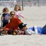 Nicole Richie and husband Joel Madden taking Harlow and Sparrow to the beach in Malibu April 9 Nicole Richie and husband Joel Madden taking Harlow and Sparrow to the beach in Malibu April 9