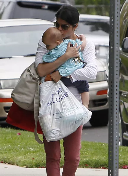 Selma Blair returned home with her son Arthur Bleick in Los Angeles, California on April 24, 2012.