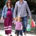 Pregnant Alyson Hannigan spends family time at the park 0504