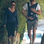 Curtis Stone and Lindsay Price go hiking with Hudson 0517