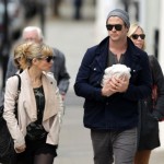 "Thor" star Chris Hemsworth and his wife Elsa Pataky take a walk through London, England on May 16, 2012 with their newborn daughter India Rose (born on May 11, 2012). They were joined by Chris and Elsa's family.