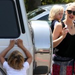 Gwen Stefani took sons Kingston and Zuma along with their grandma to their school festival in Encino, CA on May 6th, 2012. While there, an ambulance showed up rumored to be for the singer! Gwen Stefani took sons Kingston and Zuma along with their grandma to their school festival in Encino, CA on May 6th, 2012. While there, an ambulance showed up rumored to be for the singer!