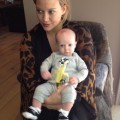 Hilary Duff and Son Luca at 2 months