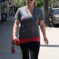 New mom Hilary Duff stopped to pick up a few things for baby Luca after Pilates class in Studio City, California on April 27, 2012.