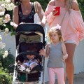Singer Jamie Lynn Spears, her daughter Maddie Aldridge and her mother Lynne Spears out shopping and getting some ice cream in West Hollywood, California on May 6, 2012.