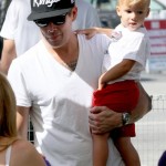 Mark Mcgrath spends the day with his twins Lydon and Hartley at the Farmer's Market in Los Angeles Mark Mcgrath spends the day with his twins Lydon and Hartley at the Farmer's Market in Los Angeles