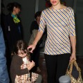 Milla Jovovich and her daughter Ever touch down in Nice, France - May 22