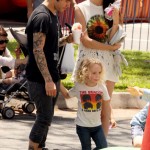 Pete Wentz enjoys a fun Sunday with girlfriend Megan Camper and his son Bronx at the Farmer's Market Pete Wentz enjoys a fun Sunday with girlfriend Megan Camper and his son Bronx at the Farmer's Market