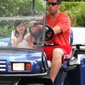 Adam Sandler Takes Sunny For A Golf Cart Ride 0606