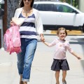 Alessandra Ambrosio picking up Anja at school in Los Angeles, CA - June 20