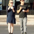 Pregnant Anna Paquin and Stephen Moyer eat Pinkberry in LA - June 19