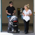 Hilary Duff and Mike Comrie with son baby Luca in Beverly Hills, CA - June 16