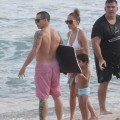 Jennifer Lopez and her boyfriend Casper Smart with Max and Emme at the beach in Rio de Janeiro - June 25