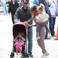 Sarah Jessica Parker and her husband Matthew Broderick take their daughters Tabitha and Marion for a walk through New York City, New York on June 5, 2012.