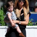 Rachel Zoe and husband Rodger Berman have lunch in Soho with their son, Skyler Morrison Berman