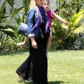Actress Sarah Michelle Gellar and her daughter Charlotte visiting a friend in Beverly Hills, California on June 30, 2012.