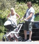Exclusive... Pregnant Tori Spelling And Family Out For Lunch In Los Angeles