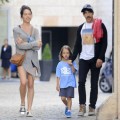 Red Hot Chili Peppers singer Anthony Kiedis spends his free time playing with his son Everly Bear on playground in a park in Prague, Czech Republic on August 26, 2012. Anthony, his girlfriend and Everly chased each other around on the grass.