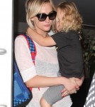 Singer Ashlee Simpson arrived at the LAX Airport in Los Angeles, California on August 29, 2012 with her son Bronx Wentz in her arms to catch a flight out of town.
