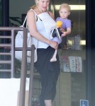 Christina Applegate and her daughter Sadie stopping by a Health And Wellness center while out running errands in Sherman Oaks, California on August 22, 2012.