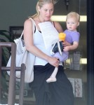 Christina Applegate and her daughter Sadie stopping by a Health And Wellness center while out running errands in Sherman Oaks, California on August 22, 2012.
