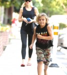 Singer turned designer Gwen Stefani and her son Kingston were out and about in Sherman Oaks, California on August 30, 2012.