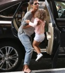 Halle Berry takes her daughter Nahla and a friend to the movies in Hollywood, California on August 25th, 2012.