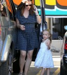 Jennifer Garner spent the day with daughter Seraphina after dropping off Violet at a birthday party in Brentwood, California on August 26, 2012.