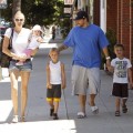 Kevin Federline and his longtime girlfriend Victoria Prince took their daughter Jordan Kay and his boys Sean and Jayden to get their hair cut at The Yellow Balloon salon in Studio City, California on August 15, 2012.