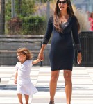 Matthew McConaughey takes the day with his family on the coast in New York, New York on August 26th, 2012. Pregnant wife Camila Alves held onto Vida while Matthew clutched onto Levi.