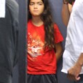 Michael Jackson's kids Paris, Prince and Blanket arriving with their bodyguards at their lawyers office in West Hollywood, California on August 13, 2012. The kids are in the middle of an ugly custody battle with the Jackson family.