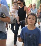 Victoria Beckham was seen leaving Giggles N' Hugs restaurant after a birthday party with daughter Harper in Century City, California on August 26th, 2012.