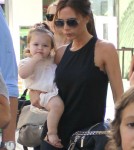 Victoria Beckham was seen leaving Giggles N' Hugs restaurant after a birthday party with daughter Harper in Century City, California on August 26th, 2012.